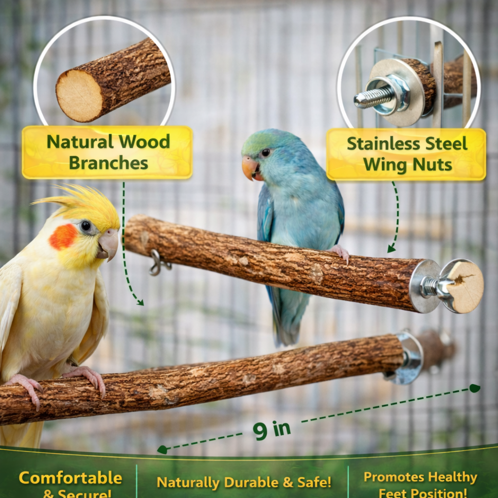 Birdexa Natural Branch Perch Set