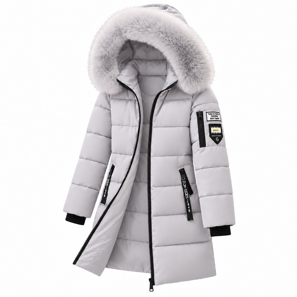 🔥 LETZTER TAG – 49 % RABATT 🔥 ❄️ Warmer Damen-Daunenmantel mit Kapuze und abnehmbarem Kunstfellkragen
