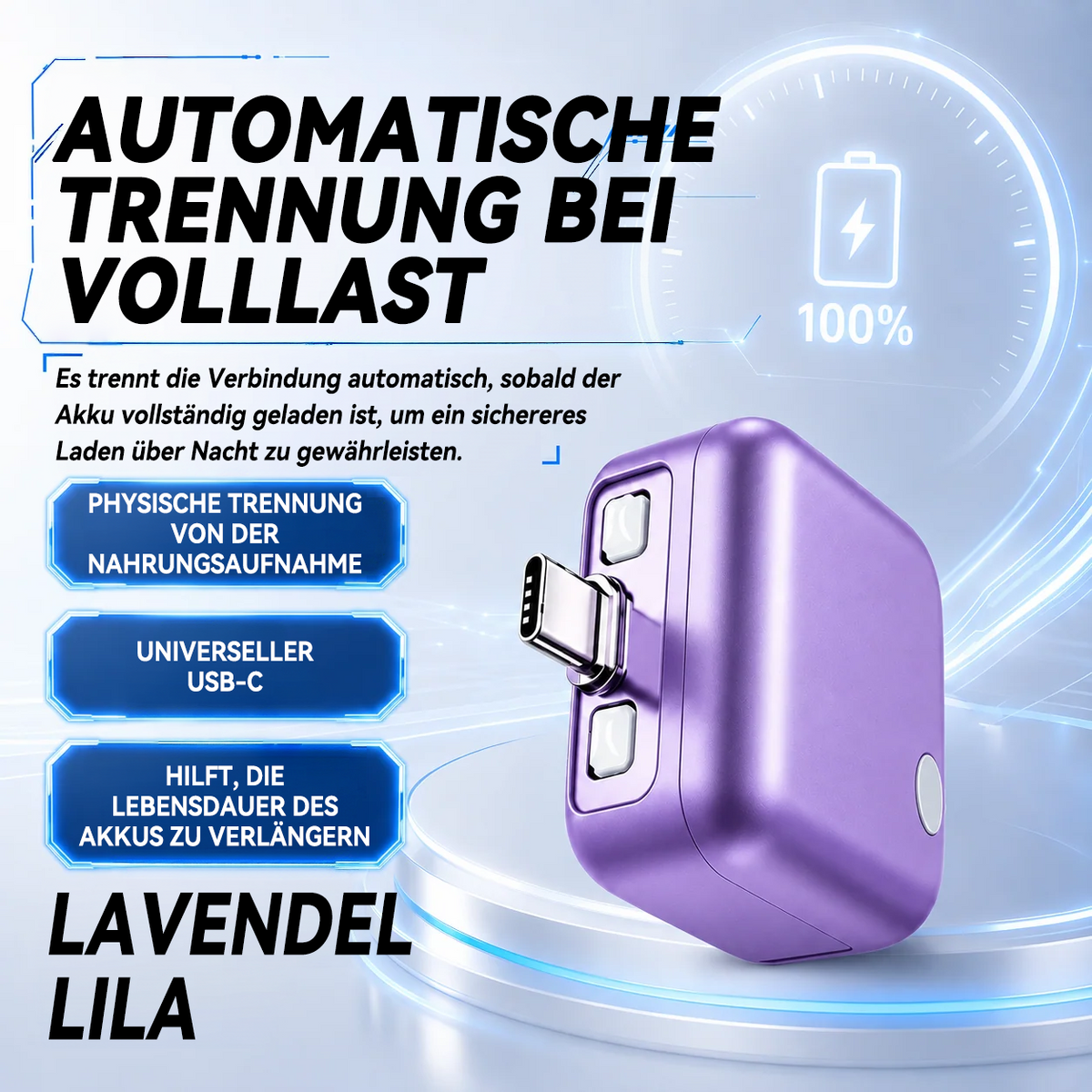 🔥 LETZTER TAG: 80 % RABATT | 140-W-USB-C-Ladeschutz mit AI (künstlicher Intelligenz) & automatischer Abschaltung bei voller Ladung
