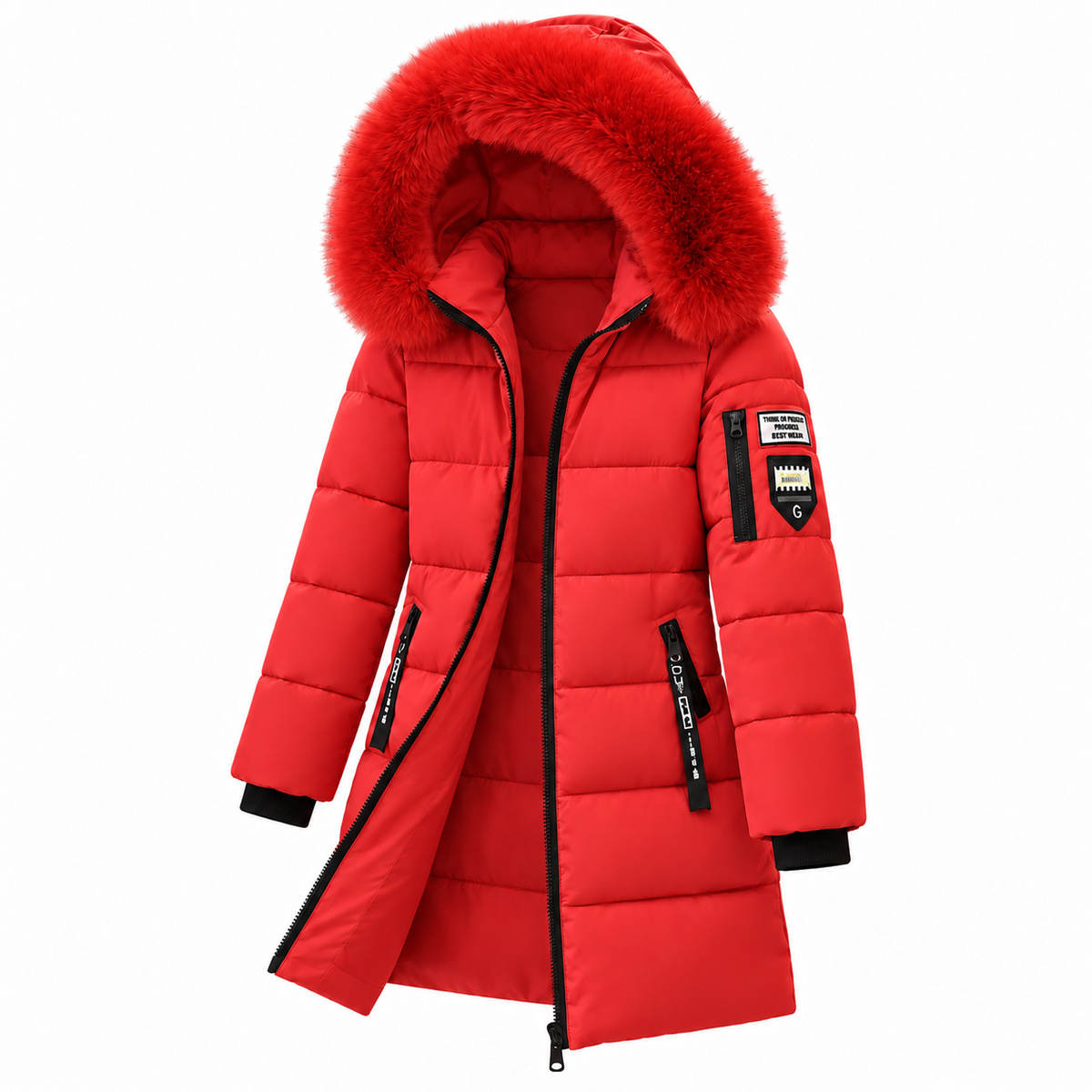 🔥 LETZTER TAG – 49 % RABATT 🔥 ❄️ Warmer Damen-Daunenmantel mit Kapuze und abnehmbarem Kunstfellkragen