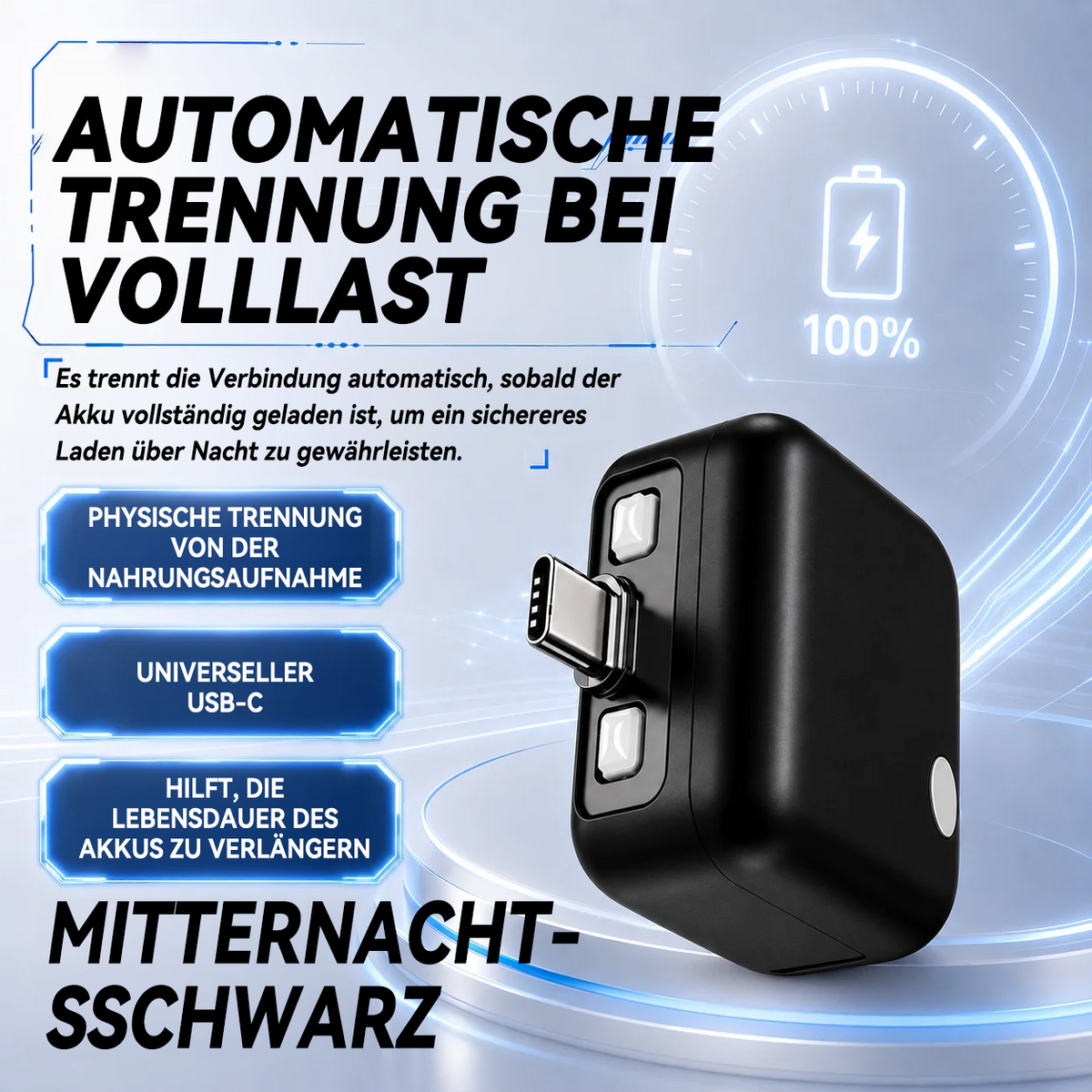 🔥 LETZTER TAG: 80 % RABATT | 140-W-USB-C-Ladeschutz mit AI (künstlicher Intelligenz) & automatischer Abschaltung bei voller Ladung