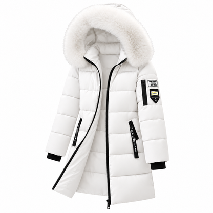 🔥 LETZTER TAG – 49 % RABATT 🔥 ❄️ Warmer Damen-Daunenmantel mit Kapuze und abnehmbarem Kunstfellkragen