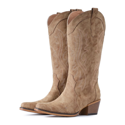 🔥 LETZTER TAG -80% 🔥 Wasserdichte Western Winterstiefel für Damen | Warm gefüttert & mit Fußgewölbeunterstützung