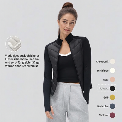 🔥 LETZTER TAG – 80% RABATT 🔥 🪶 Ultraleichte Damen-Daunenjacke mit 90 % Gänsedaunen | Wärmend & atmungsaktiv · Figurbetonter Schnitt · Stehkragen
