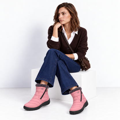 Neu eingetroffen:Damen Winterstiefel mit Warmfutter und Fußgewölbestütze, rutschfeste Stiefeletten mit Reißverschluss für Alltag und Spaziergänge