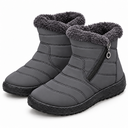 Neu eingetroffen:Damen Winterstiefel mit Warmfutter und Fußgewölbestütze, rutschfeste Stiefeletten mit Reißverschluss für Alltag und Spaziergänge