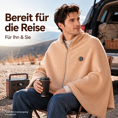 🖤WOCHENEND-SALE - 80% RABATT!!💥Den ganzen Winter warm bleiben — Tragbare elektrische Heizdecke als Schultertuch