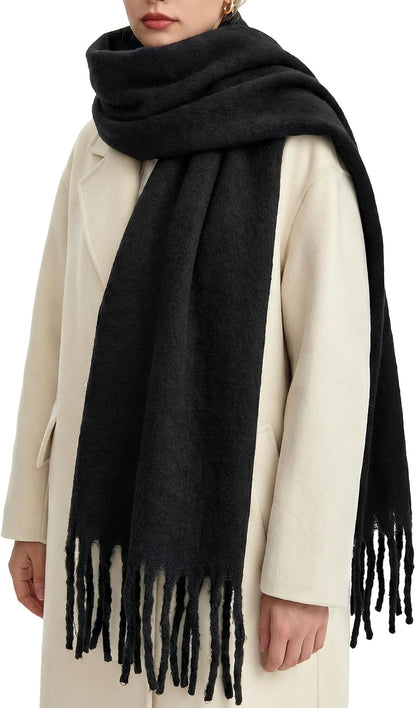 Damen Oversize Winter Schal – Weich, Warm & Kuschelig mit Quasten