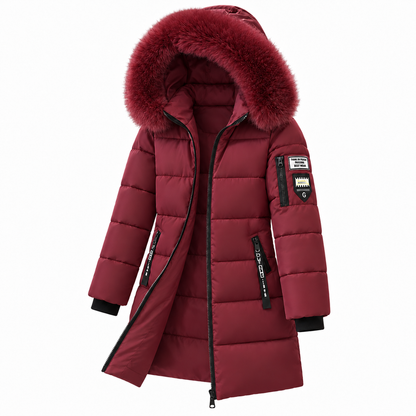 🔥 LETZTER TAG – 49 % RABATT 🔥 ❄️ Warmer Damen-Daunenmantel mit Kapuze und abnehmbarem Kunstfellkragen