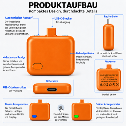🔥 LETZTER TAG: 80 % RABATT | 140-W-USB-C-Ladeschutz mit AI (künstlicher Intelligenz) & automatischer Abschaltung bei voller Ladung
