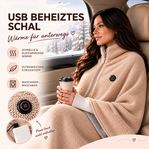 🖤WOCHENEND-SALE - 80% RABATT!!💥Den ganzen Winter warm bleiben — Tragbare elektrische Heizdecke als Schultertuch
