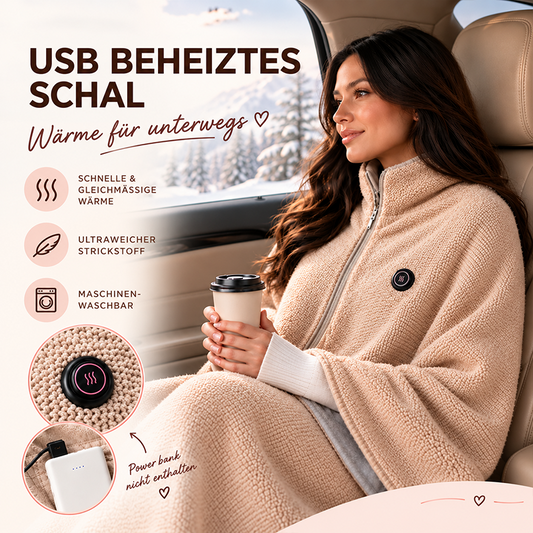 🖤WOCHENEND-SALE - 80% RABATT!!💥Den ganzen Winter warm bleiben — Tragbare elektrische Heizdecke als Schultertuch