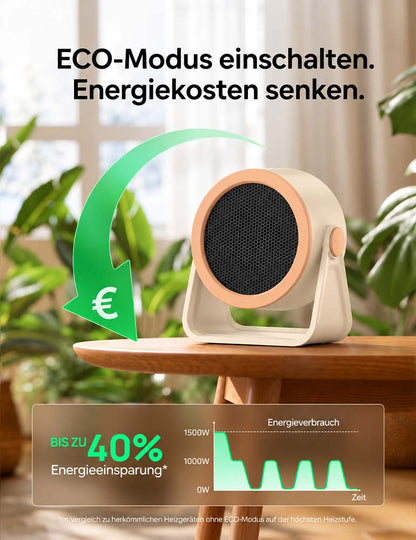 🔥 BVJ 714 Elektrischer Heizlüfter – 1500W Keramik Heizung mit 3D-Oszillation, 2s Schnellerwärmung & ECO Energiesparmodus
