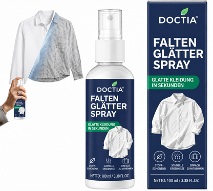 🔥 NEUHEIT | DOCTIA Faltenglätter-Spray – Glatte Kleidung in Sekundenschnelle